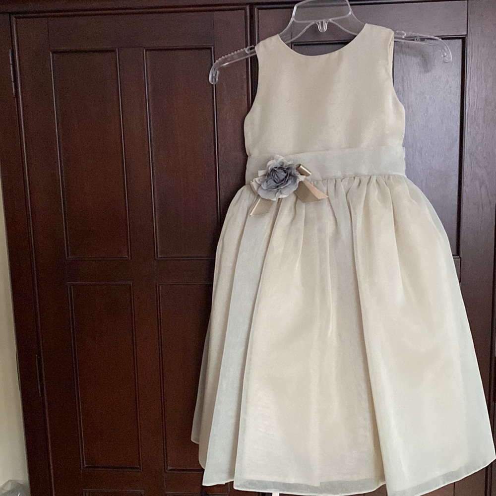 NWOT sz 6 special Occasion/ flower girl dress in sage green. Lined/tulle under